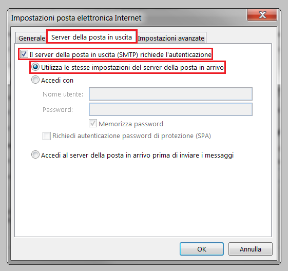 3.1.5 Si aprirà una nuova finestra (il sistema propone un nome per l account che può essere modificato a piacere): Figura 5 Apertura nuova finestra per Altre Impostazioni 3.1.6 Selezionare la tab