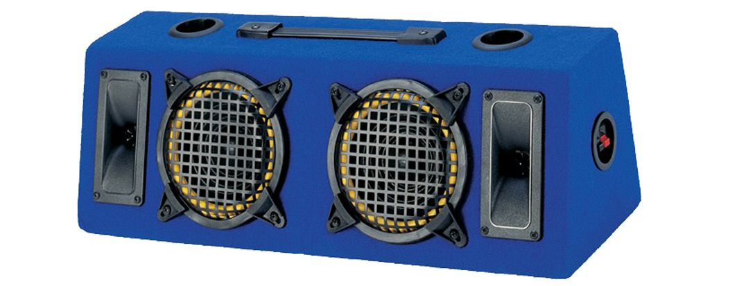 BOOMBOX Boombox 2-altoparlanti, 6" 300 watt Box di altoparlanti stereo, sistema a due vie con doppio Reflex Art.