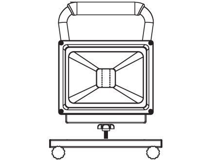 263 233 FLOODLIGHT - PROIETTORI CON STAFFA PROIETTORE STAGNO 10W CON BATTERIA IP65 codice articolo: CL-FL-BR-4400-10W 6 ore 10 staffa AC230V COB 700 lm NW 75 120D caricabatteria da auto