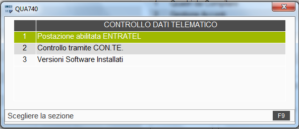 DIRED16 - IMPLEMENTAZIONI Eseguendo la funzione di controllo da una postazione in cui è presente ENTRATEL, ma dove i suddetti controlli non sono stati installati, viene inviato dalla procedura un