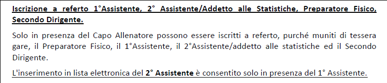 QUALIFICHE E RICHIESTE VARIE QUALIFICA ALLENATORE: Minimo ALL.