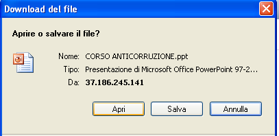 effettuare il download delle slide