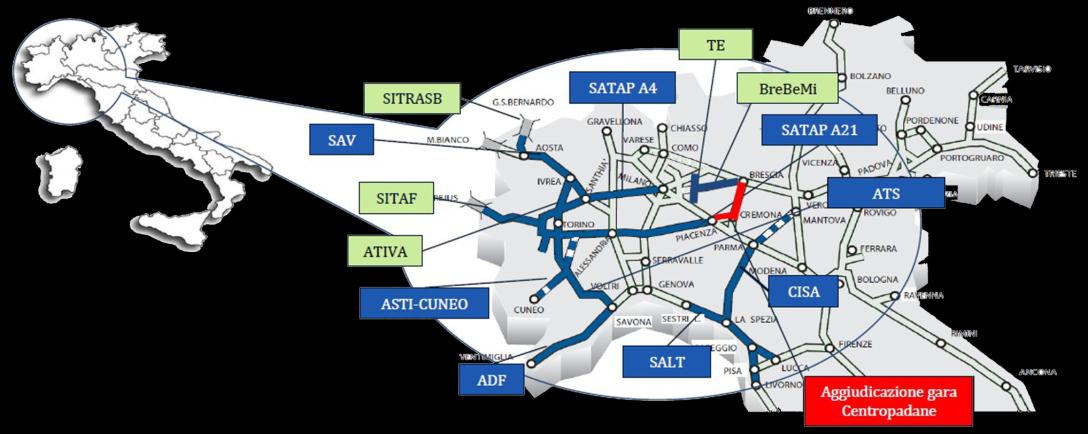 GRUPPO GAVIO Concessioni autostradali il network in