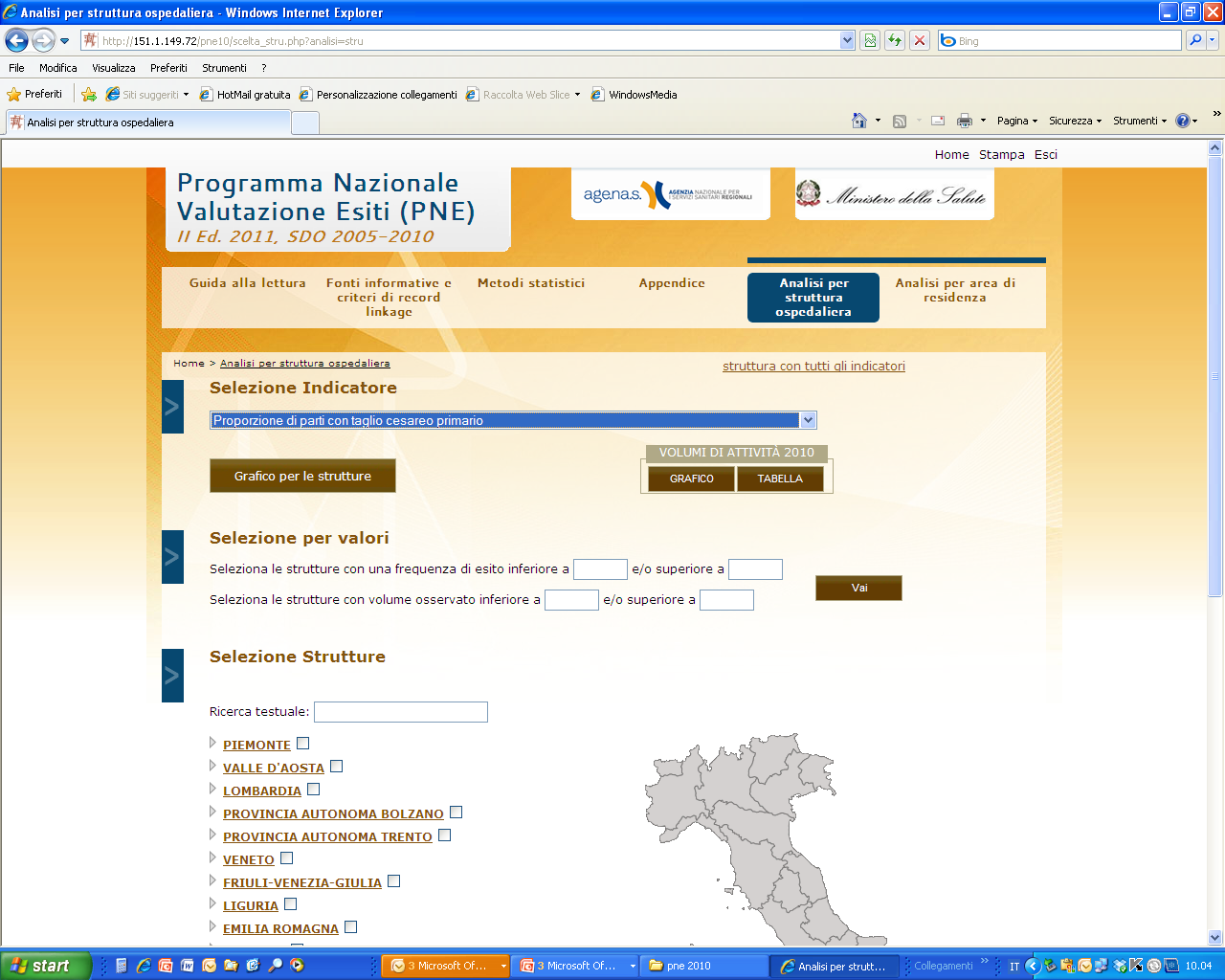 Posizione e presentazione anomale del feto ( tutti i parti),italia 2010 ICD-9-CM: 652 652.0 posizione instabile 652.1 podalica trasformata in cefalica 652.2 podalica senza rivolgimento 652.