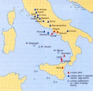 Vulcani in Italia L Italia è costellata di vulcani presenti sulla terraferma, sommersi dal mare ed emersi come isole. Molti sono ormai estinti da qualche decina di migliaia di anni, come il M.