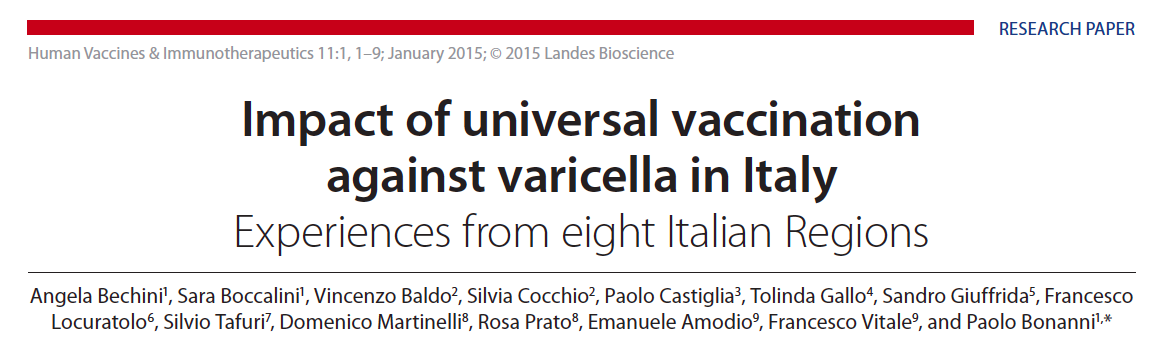 Gruppo di lavoro interregionale sulla vaccinazione anti-varicella in Italia (GIVV) OBIETTIVI: misurazione condivisa degli indicatori di esito e di processo produzione di dati regionali e aggregati