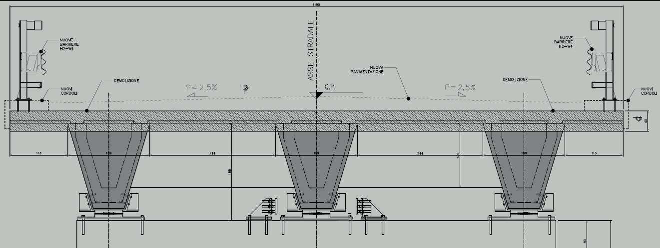 Figura 21 Armatura integrativa per impedire la rottura del cono Il diametro delle nuove barre integrative non dovrà essere superiore a Ø16 e la lunghezza minima di ancoraggio dovrà essere non