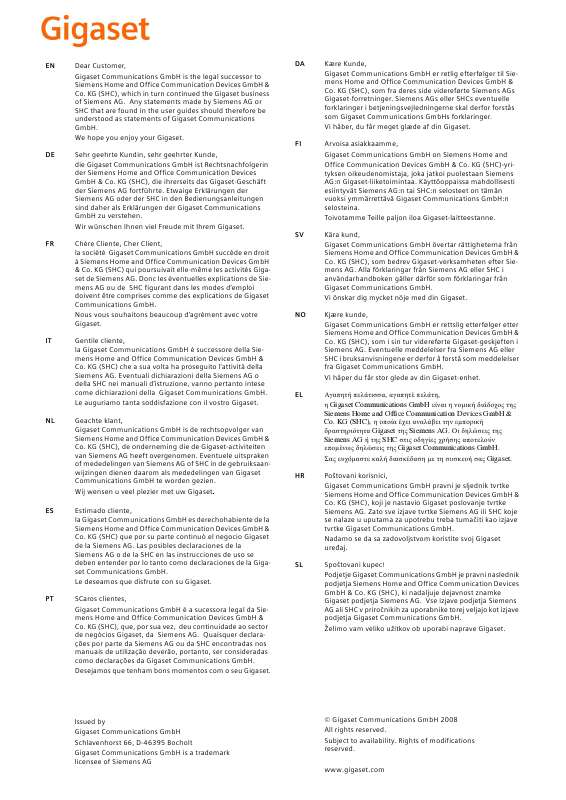 Troverà le risposte a tutte sue domande sul manuale d'uso SIEMENS GIGASET HOMEPLUG AV 200 (informazioni,