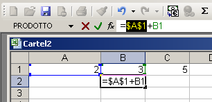 Uso di riferimenti relativi e assoluti Le formule possono essere copiate in altre celle, conservando la relazione con la