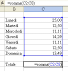 Funzioni logiche Per eseguire dei test condizionali su valori e formule si utilizza la seguente funzione predefinita: SE Sintassi SE(test; se_vero; se_falso) Cioè se test è vero la funzione SE