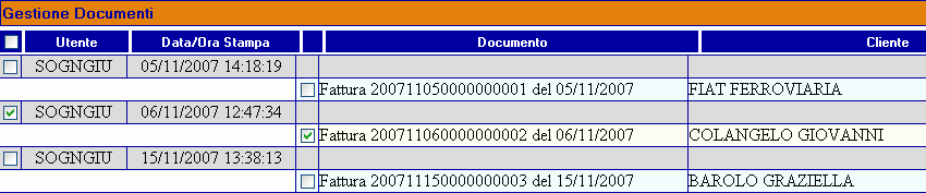 Con il tasto Invio posizionarsi nella pagina sotto evidenziata all altezza del campo: Stampa fatture commissione e prima nota grafiche (vedi sotto) - Impostare: Y per stampare le Fatture di Atlante