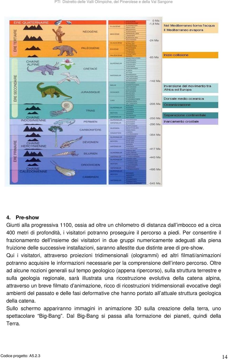 Qui i visitatori, attraverso proiezioni tridimensionali (ologrammi) ed altri filmati/animazioni potranno acquisire le informazioni necessarie per la comprensione dell intero percorso.