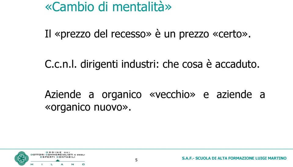 dirigenti industri: che cosa è accaduto.