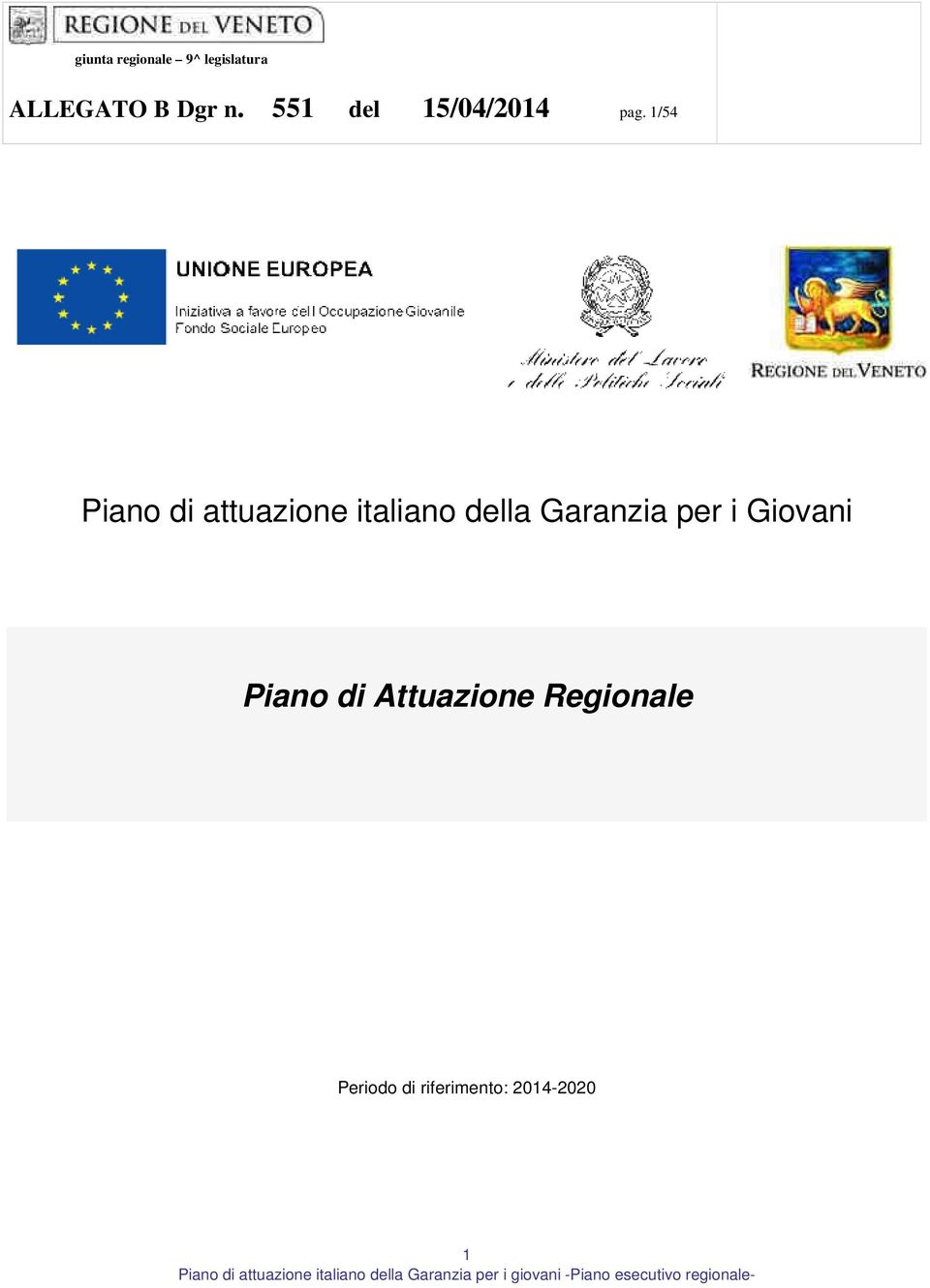 1/54 Piano di attuazione italiano della Garanzia