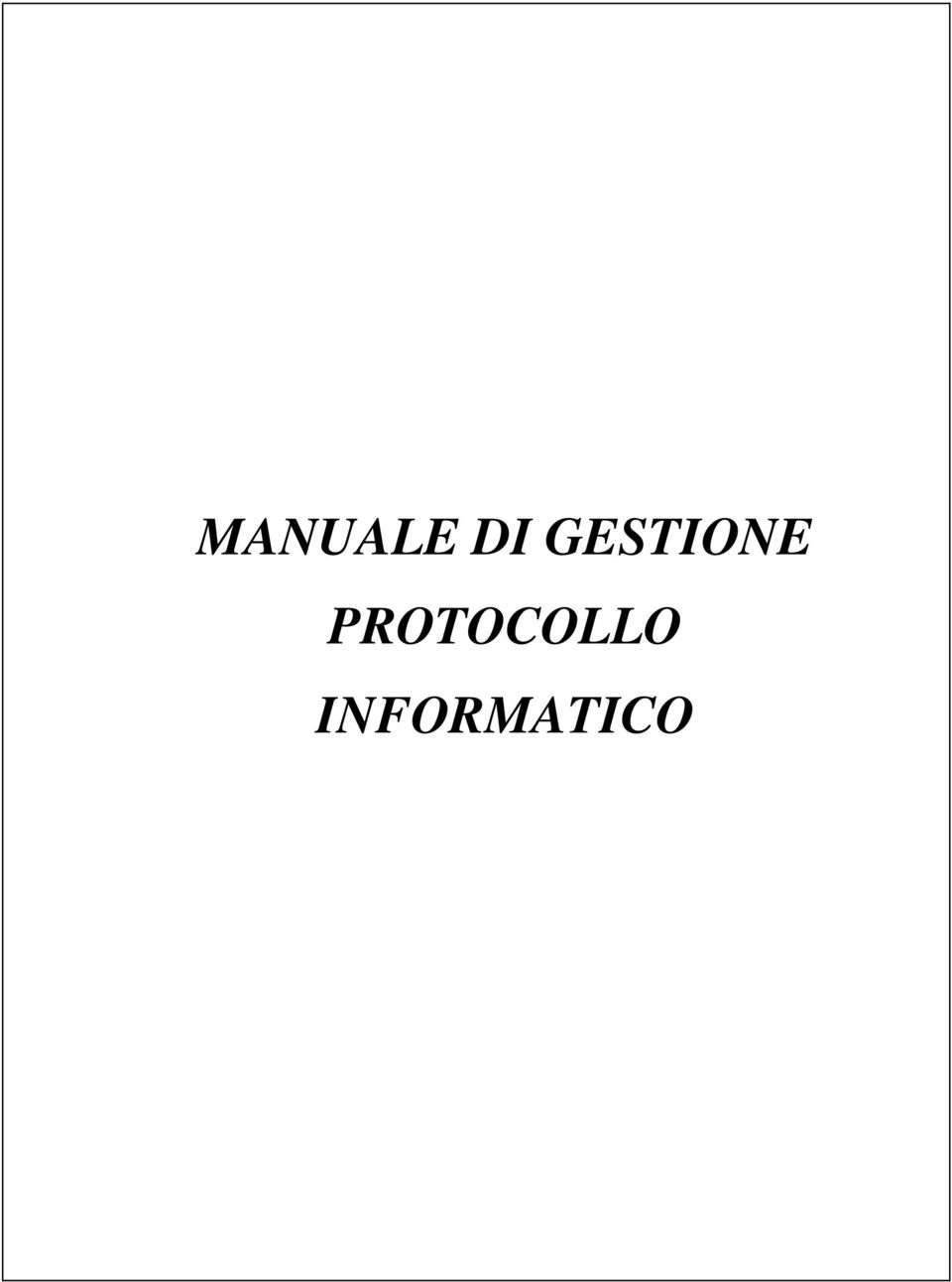 PROTOCOLLO