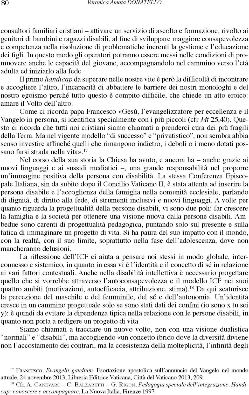 In questo modo gli operatori potranno essere messi nelle condizioni di promuovere anche le capacità del giovane, accompagnandolo nel cammino verso l età adulta ed iniziarlo alla fede.