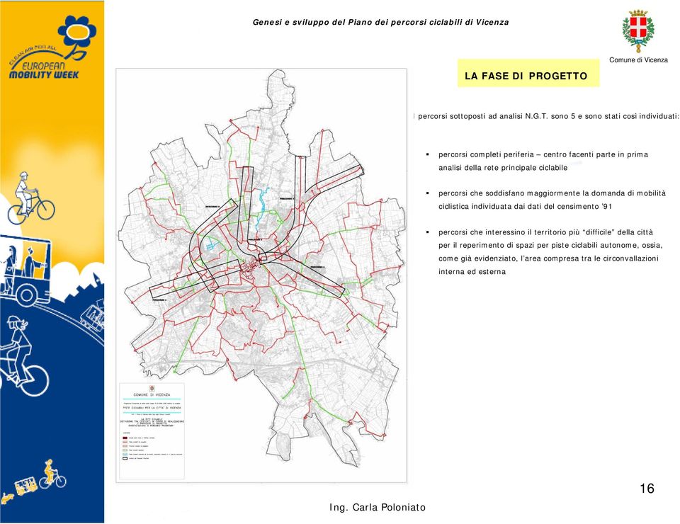 principale ciclabile percorsi che soddisfano maggiormente la domanda di mobilità ciclistica individuata dai dati del