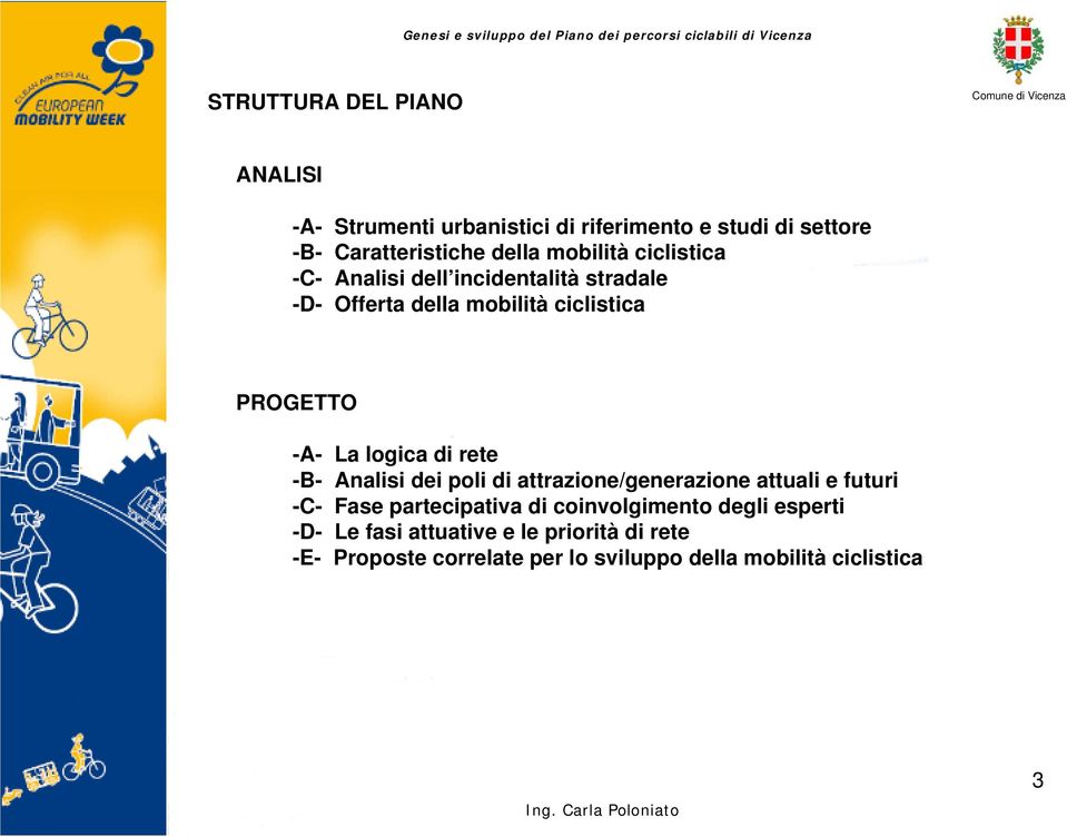 logica di rete -B- Analisi dei poli di attrazione/generazione attuali e futuri -C- Fase partecipativa di