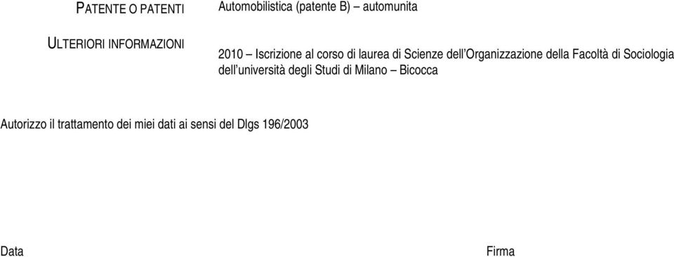 Organizzazione della Facoltà di Sociologia dell università degli Studi di