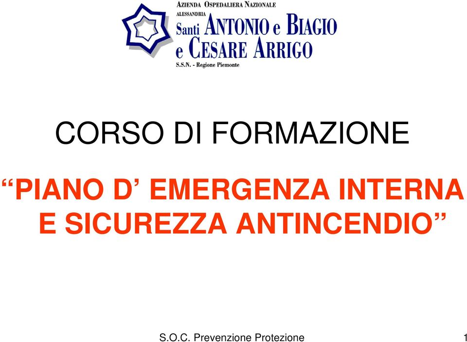 SICUREZZA ANTINCENDIO