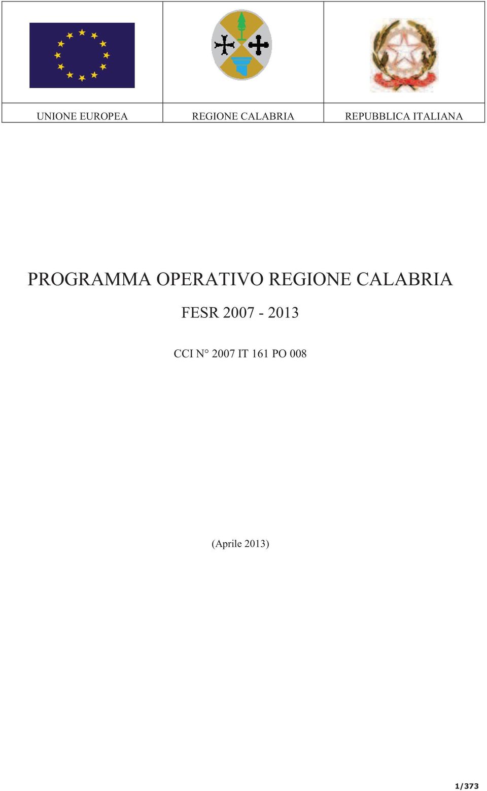 OPERATIVO REGIONE CALABRIA FESR