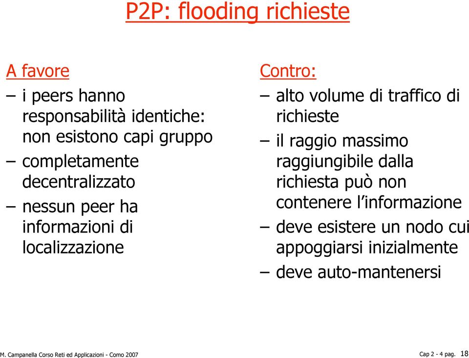 di richieste il raggio massimo raggiungibile dalla richiesta può non contenere l informazione deve esistere