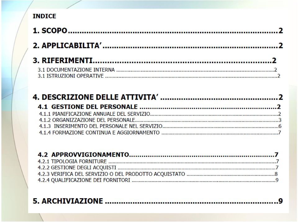 di gestione del personale nella