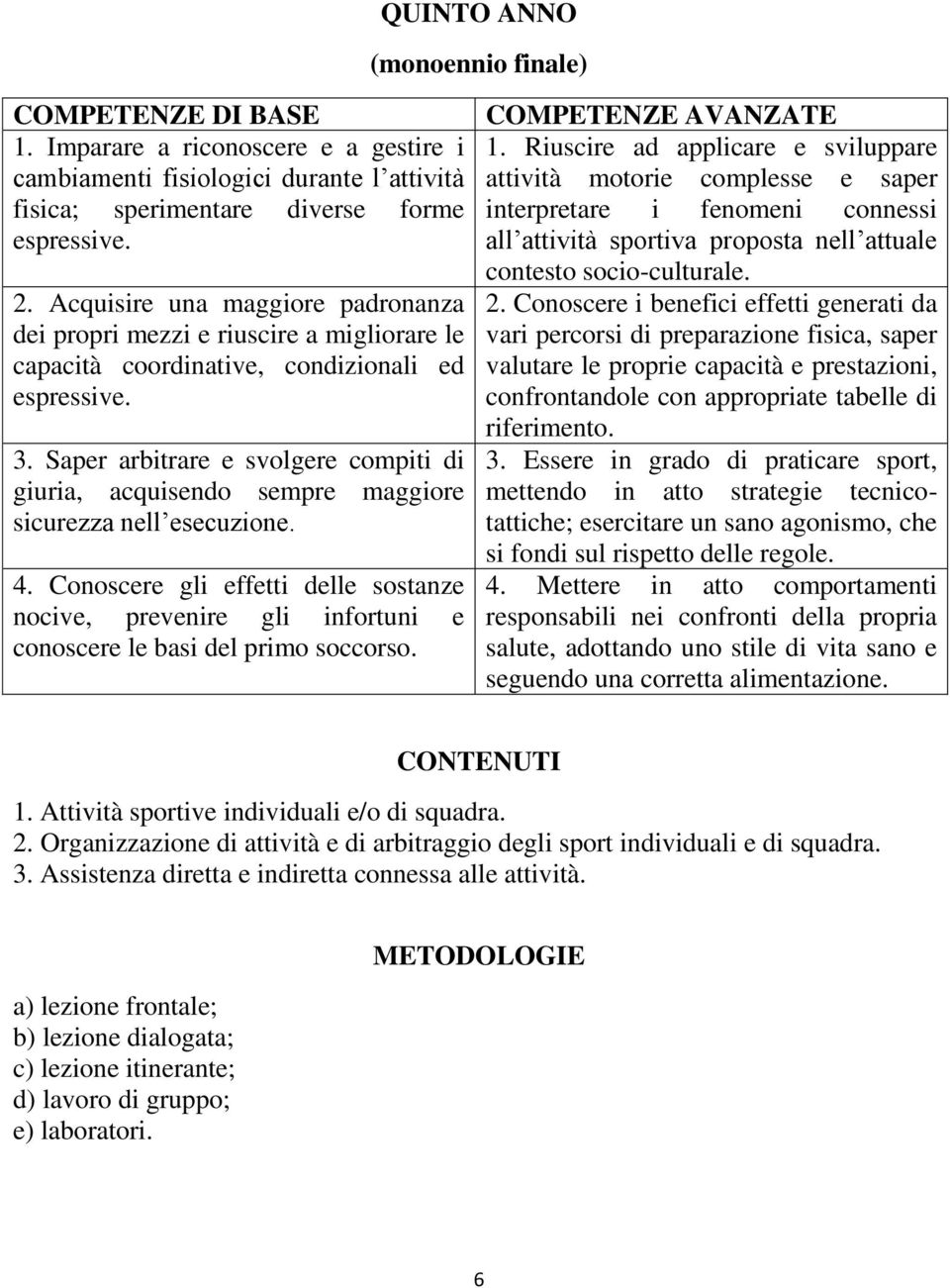 Saper arbitrare e svolgere compiti di giuria, acquisendo sempre maggiore sicurezza nell esecuzione. 4.