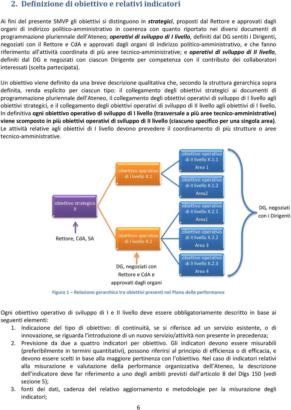 negoziati con il Rettore e CdA e approvati dagli organi di indirizzo politico-amministrativo, e che fanno riferimento all attività coordinata di più aree tecnico-amministrative; e operativi di