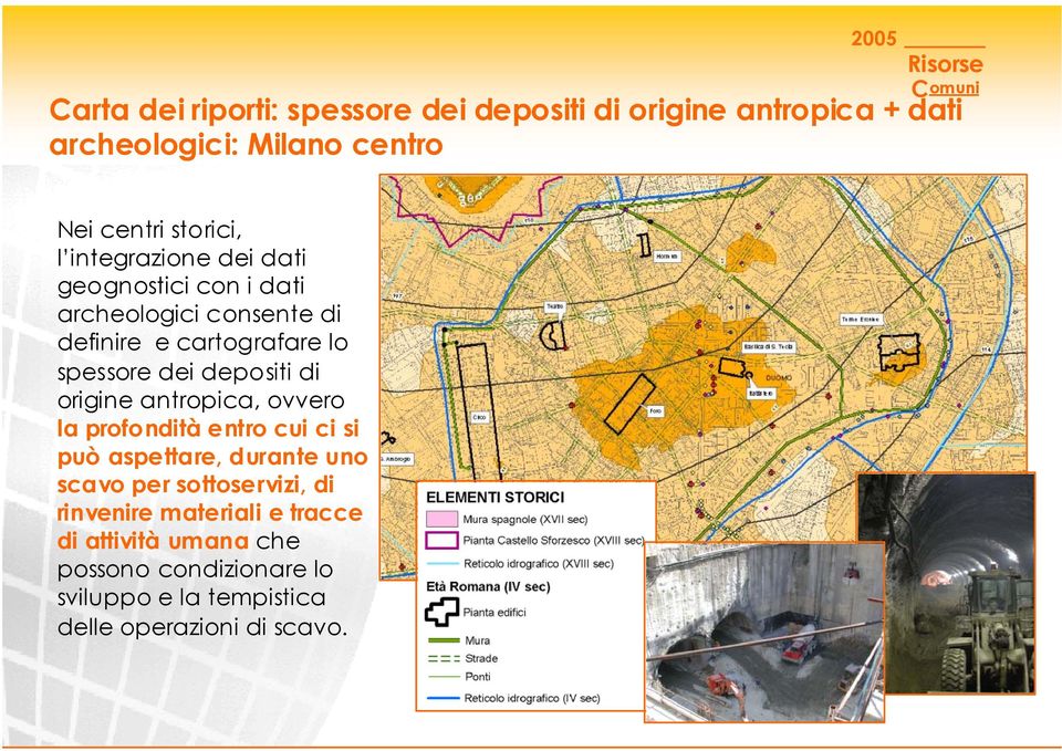 di origine antropica, ovvero la profondità entro cui ci si può aspettare, durante uno scavo per sottoservizi, di