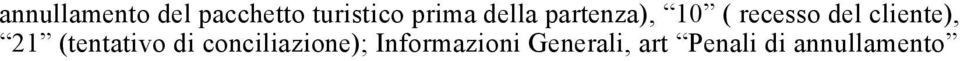 cliente), 21 (tentativo di conciliazione);