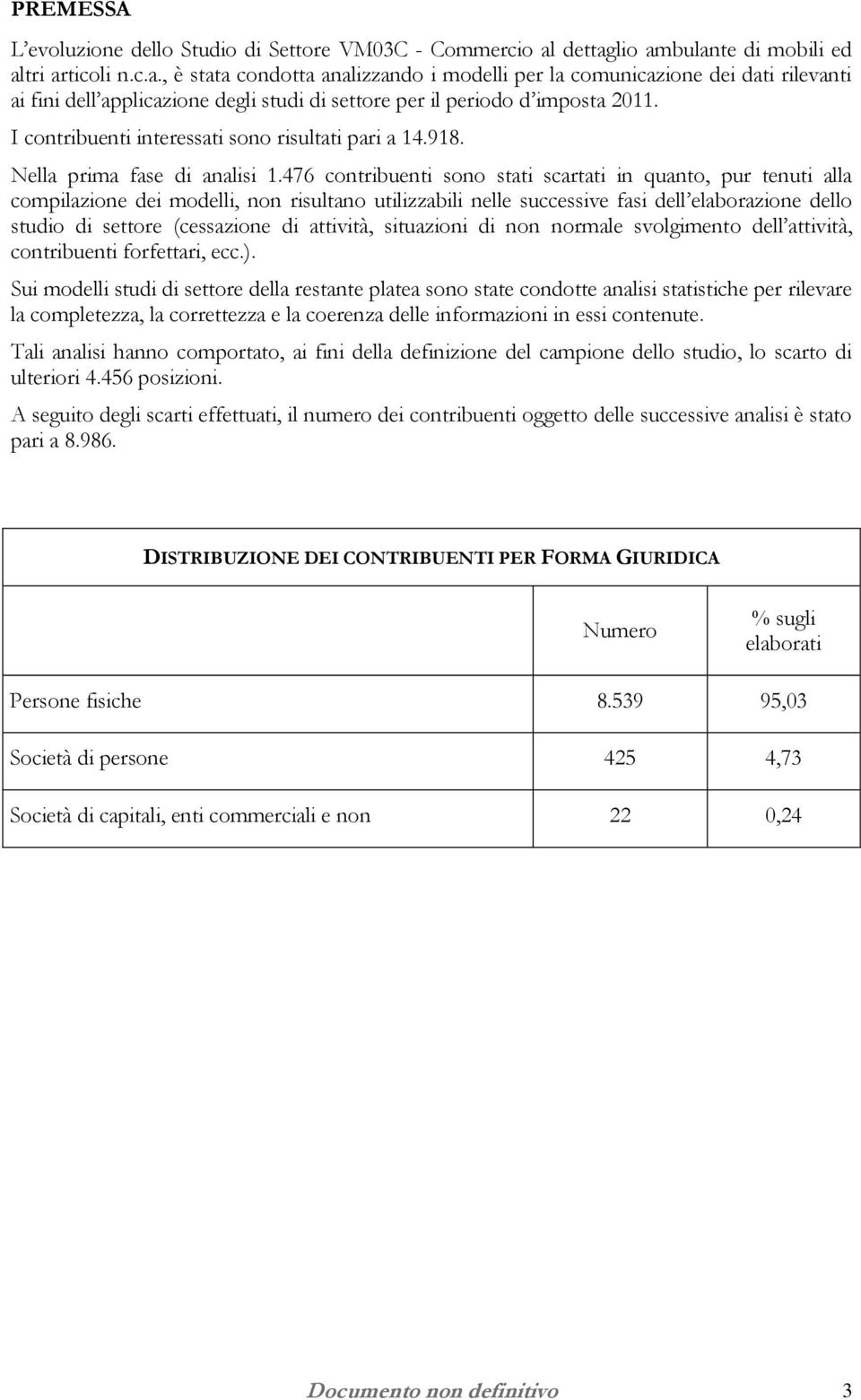 I contribuenti interessati sono risultati pari a 14.918. Nella prima fase di analisi 1.