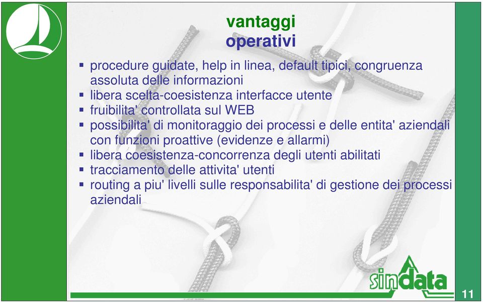 delle entita' aziendali con funzioni proattive (evidenze e allarmi) libera coesistenza-concorrenza degli utenti