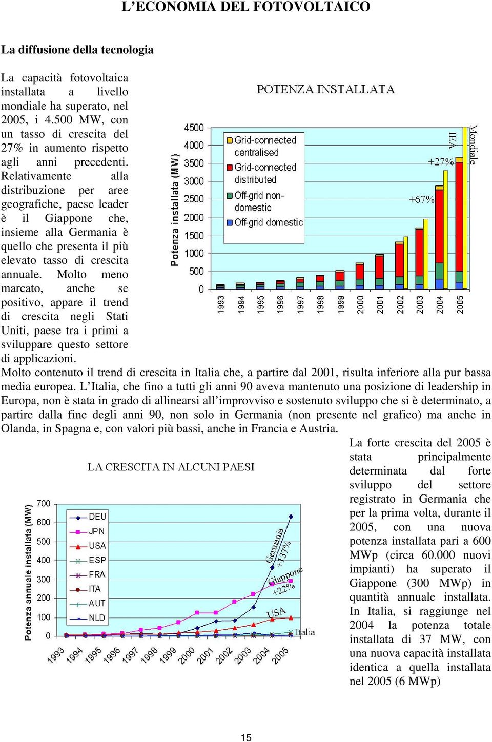 Relativamente alla distribuzione per aree geografiche, paese leader è il Giappone che, insieme alla Germania è quello che presenta il più elevato tasso di crescita annuale.