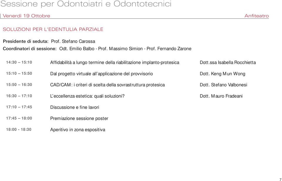 ssa Isabella Rocchietta 15:10 15:50 Dal progetto virtuale all applicazione del provvisorio Dott.