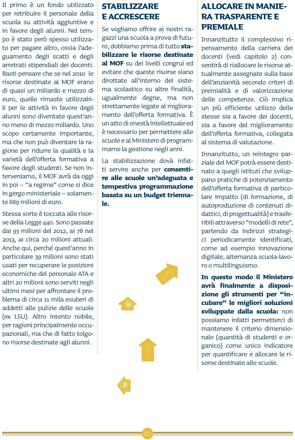 Basti pensare che se nel 2010 le risorse destinate al MOF erano di quasi un miliardo e mezzo di euro, quelle rimaste utilizzabili per le attività in favore degli alunni sono diventate quest anno meno