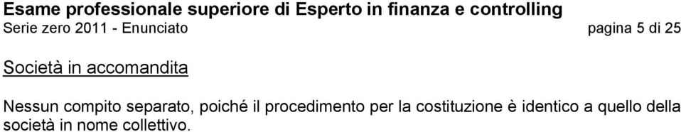 separato, poiché il procedimento per la