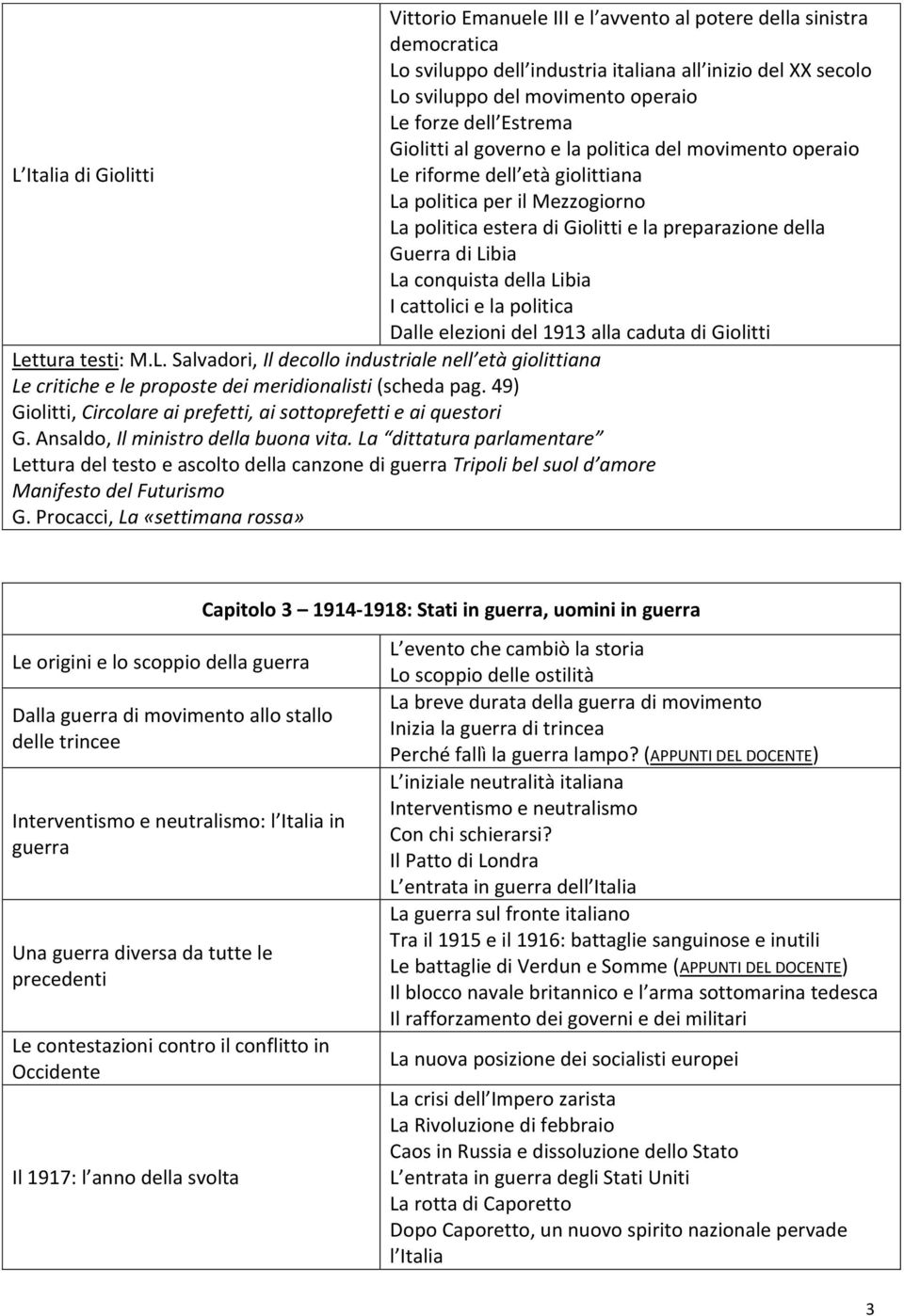 La conquista della Libia I cattolici e la politica Dalle elezioni del 1913 alla caduta di Giolitti Lettura testi: M.L. Salvadori, Il decollo industriale nell età giolittiana Le critiche e le proposte dei meridionalisti (scheda pag.