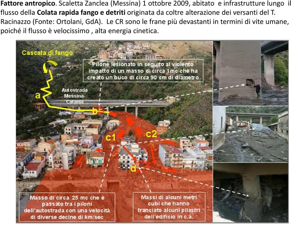 della Colata rapida fango e detriti originata da coltre alterazione dei versanti del