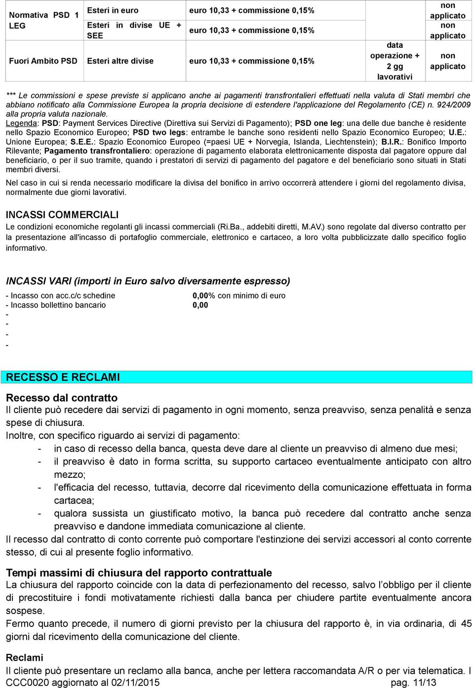 Europea la propria decisione di estendere l'applicazione del Regolamento (CE) n. 924/2009 alla propria valuta nazionale.