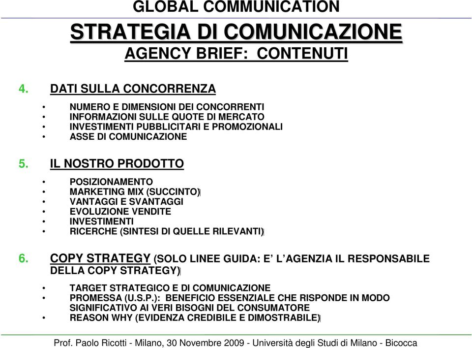 ASSE DI COMUNICAZIONE 5.