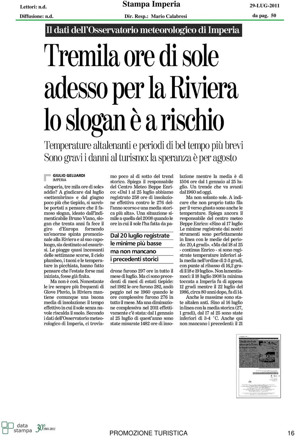 Stampa Imperia Dir. Resp.