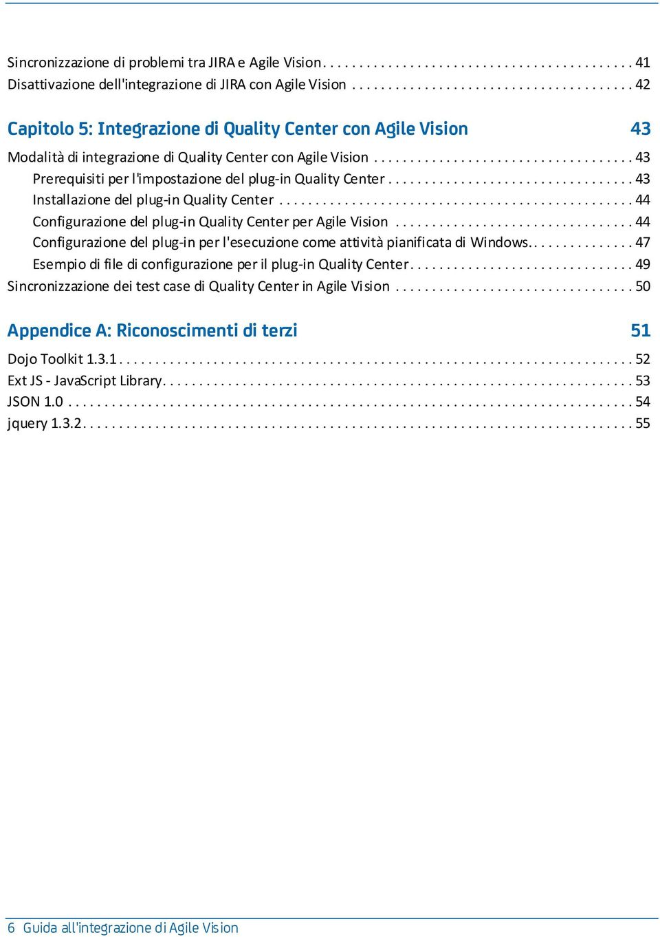 .. 43 Installazione del plug-in Quality Center... 44 Configurazione del plug-in Quality Center per Agile Vision... 44 Configurazione del plug-in per l'esecuzione come attività pianificata di Windows.