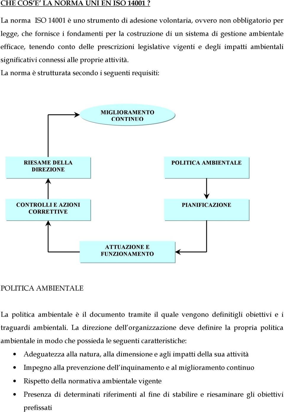 delle prescrizioni legislative vigenti e degli impatti ambientali significativi connessi alle proprie attività.