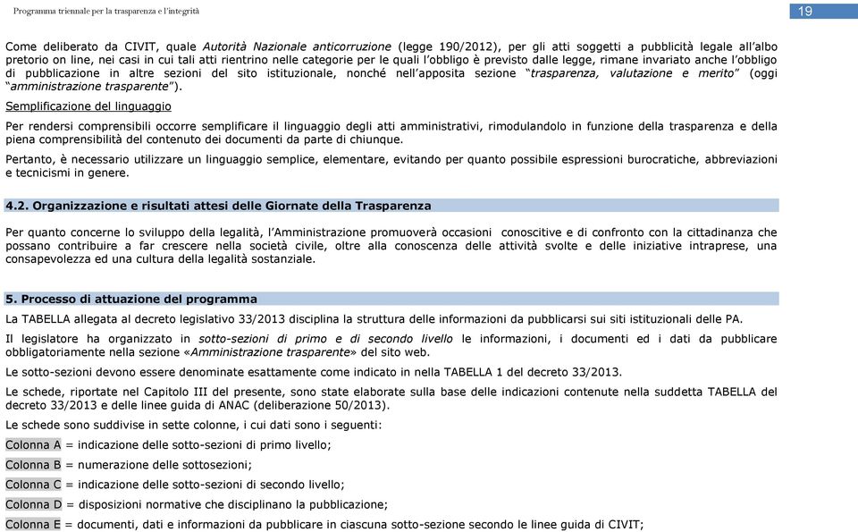 valutazione e merito (oggi amministrazione trasparente ).