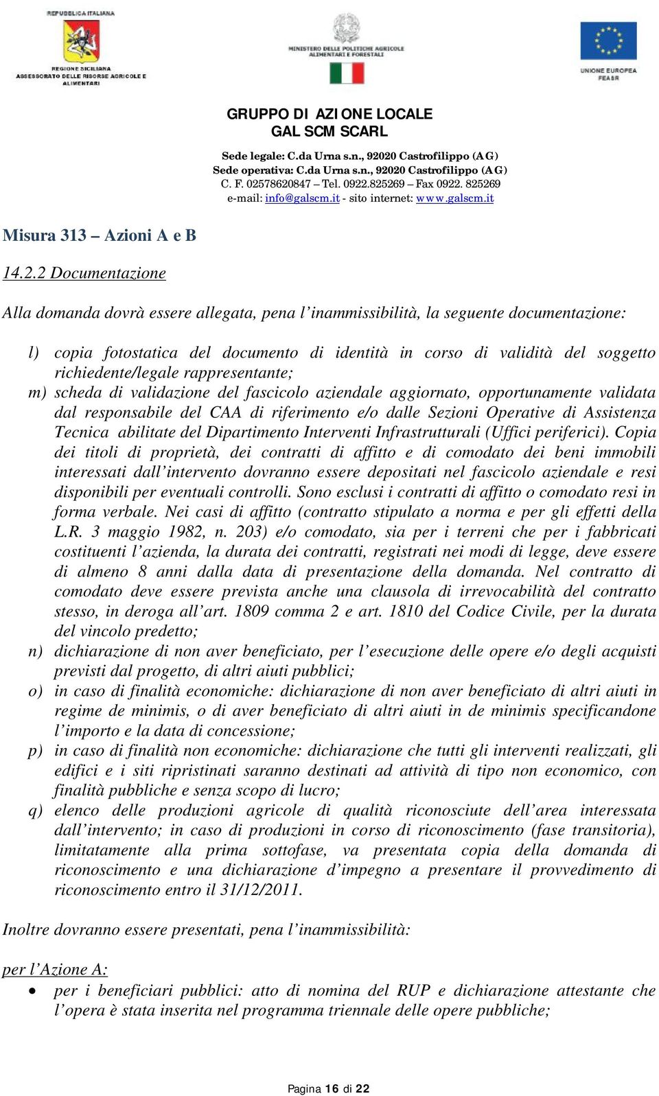 Assistenza Tecnica abilitate del Dipartimento Interventi Infrastrutturali (Uffici periferici).