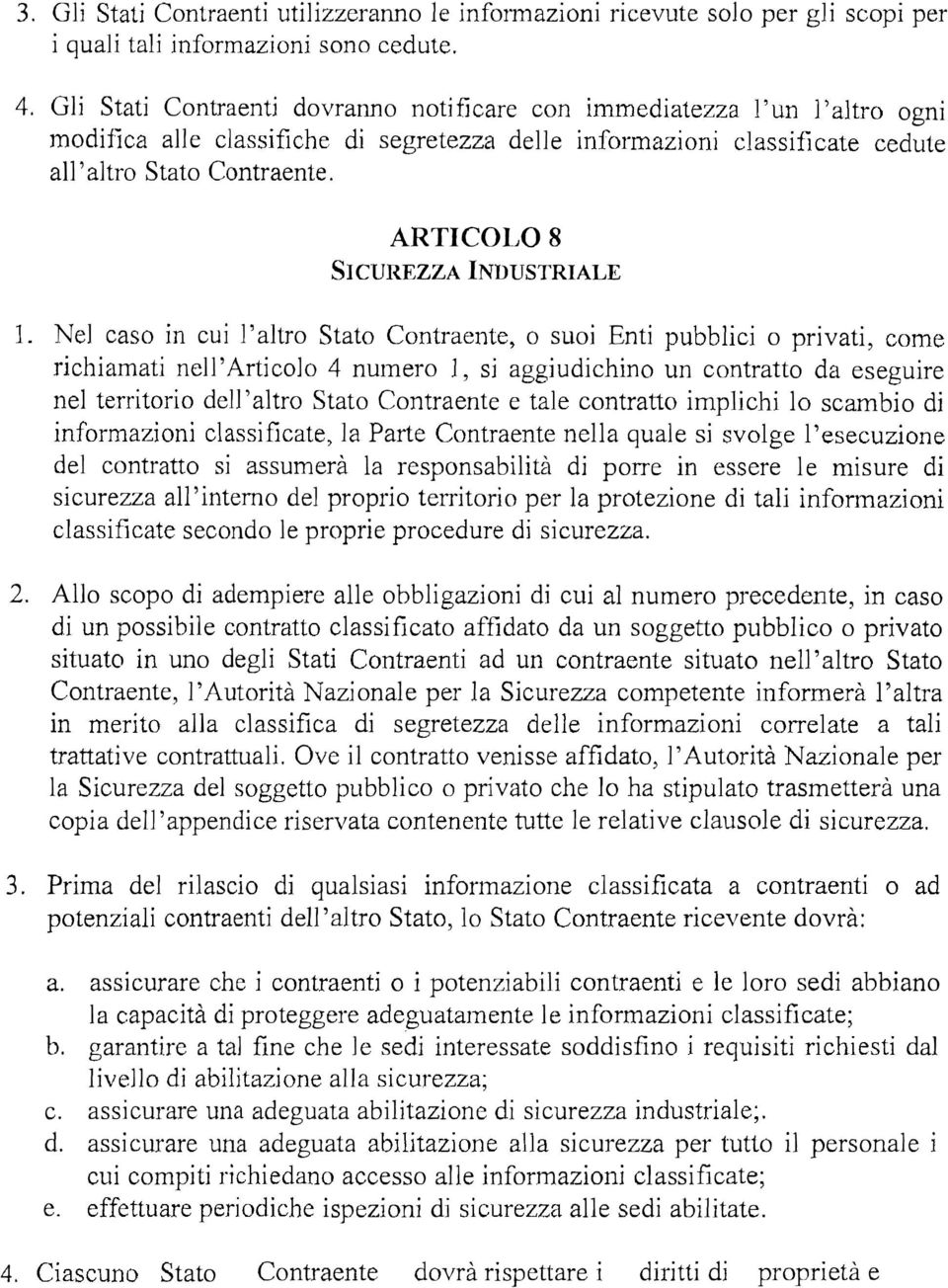 ARTICOLO 8 SICUREZZA INDUSTRIALE 1.