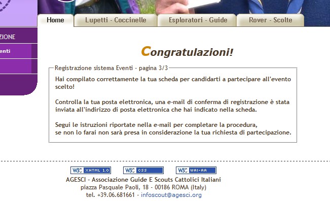 completato il caricamento dei file, selezionare Invia Scheda Il comando Invia Scheda attiva una una routine di verifica dei dati obbligatori.