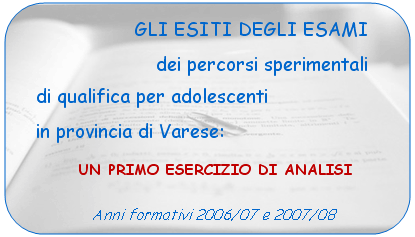 A cura di: Amerigo Cavalli e Loredana Parravicini Supervisione metodologica a