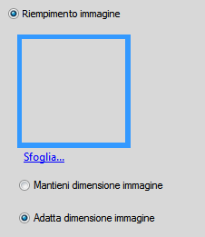 Riempimento con immagini Quando si riempie un oggetto con un'immagine più grande dell'oggetto, l'immagine viene tagliata.